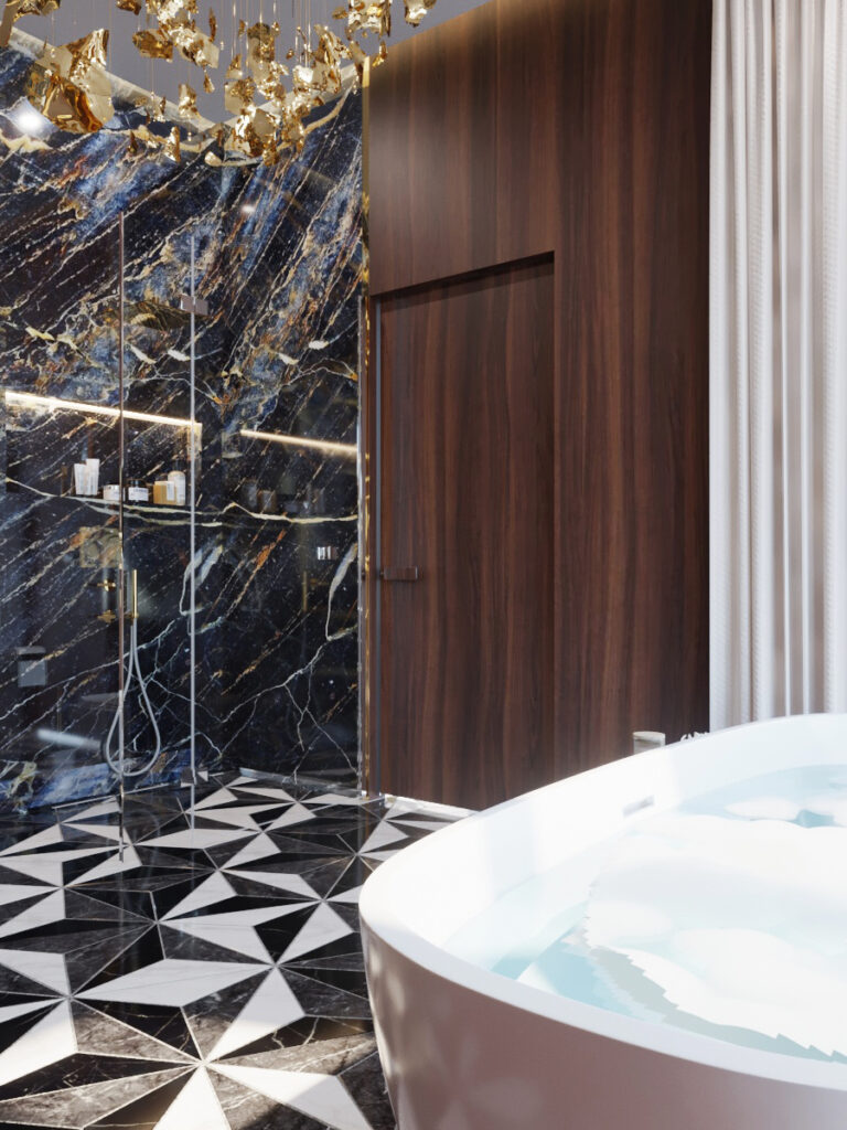 Дизайн интерьера ванной в доме в Крыму Витта групп vitta group